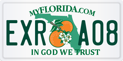FL license plate EXRA08