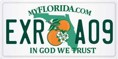 FL license plate EXRA09