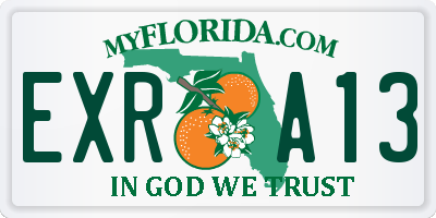 FL license plate EXRA13