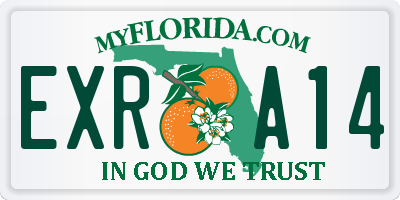 FL license plate EXRA14