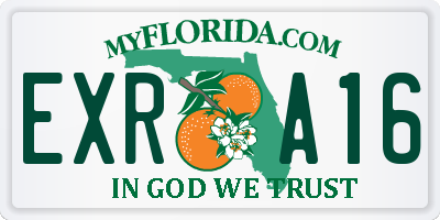 FL license plate EXRA16