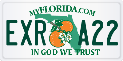 FL license plate EXRA22