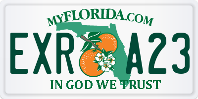 FL license plate EXRA23
