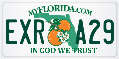 FL license plate EXRA29