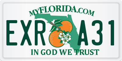 FL license plate EXRA31