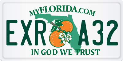 FL license plate EXRA32