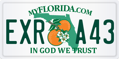 FL license plate EXRA43