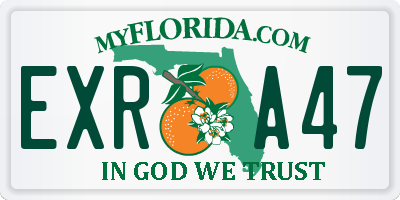 FL license plate EXRA47