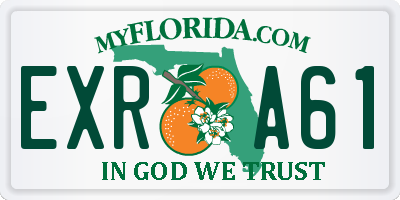 FL license plate EXRA61