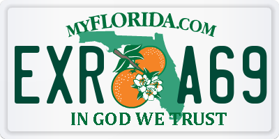 FL license plate EXRA69