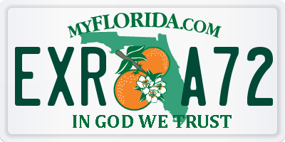 FL license plate EXRA72