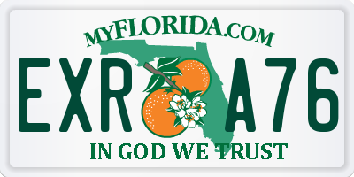 FL license plate EXRA76