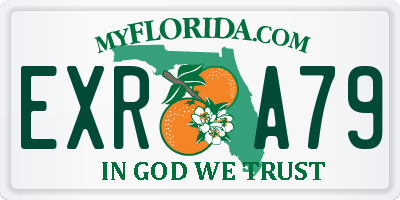 FL license plate EXRA79