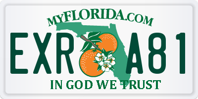 FL license plate EXRA81