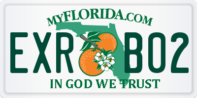 FL license plate EXRB02