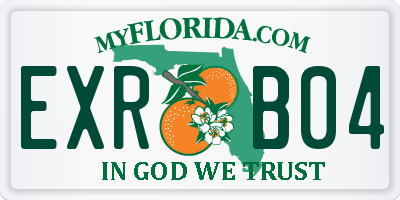 FL license plate EXRB04