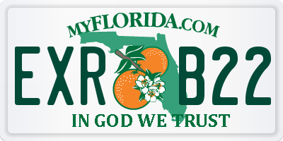 FL license plate EXRB22