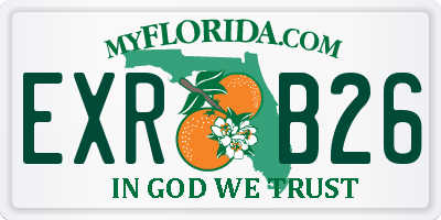FL license plate EXRB26