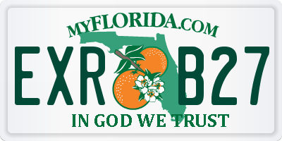 FL license plate EXRB27
