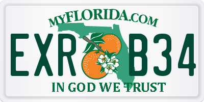 FL license plate EXRB34