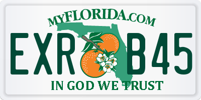 FL license plate EXRB45