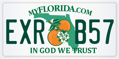 FL license plate EXRB57