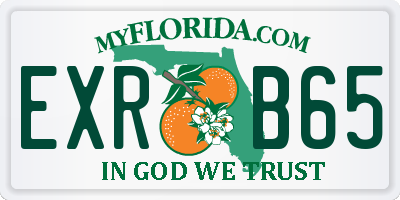 FL license plate EXRB65