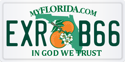 FL license plate EXRB66