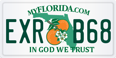 FL license plate EXRB68