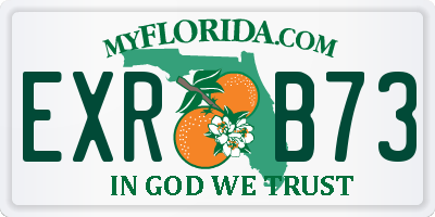 FL license plate EXRB73
