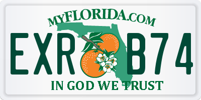 FL license plate EXRB74