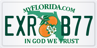 FL license plate EXRB77