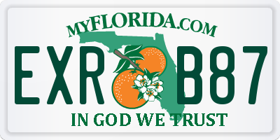 FL license plate EXRB87