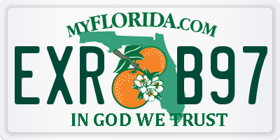 FL license plate EXRB97