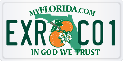 FL license plate EXRC01