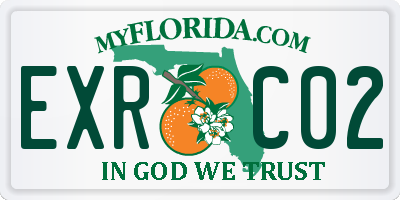 FL license plate EXRC02