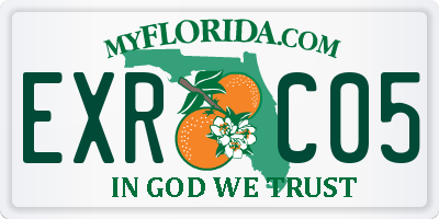 FL license plate EXRC05