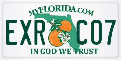 FL license plate EXRC07