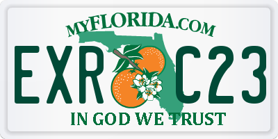FL license plate EXRC23