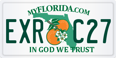 FL license plate EXRC27