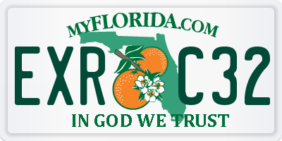 FL license plate EXRC32