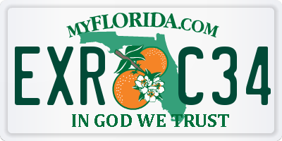 FL license plate EXRC34