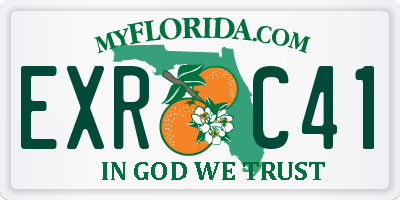 FL license plate EXRC41