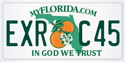 FL license plate EXRC45