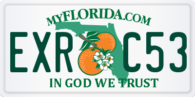 FL license plate EXRC53