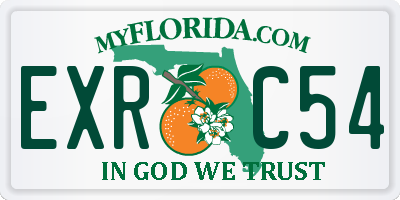 FL license plate EXRC54