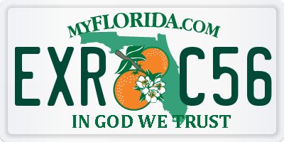 FL license plate EXRC56