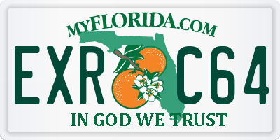 FL license plate EXRC64