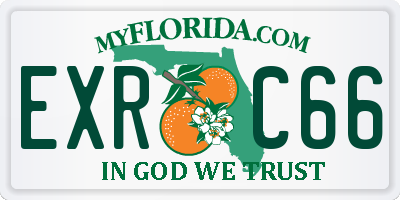 FL license plate EXRC66