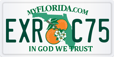 FL license plate EXRC75